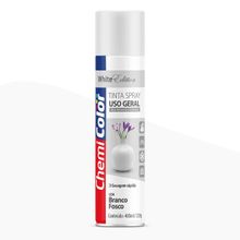 Tinta Spray Uso Geral Chemicolor Branco Fosco 400ml