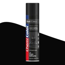 Tinta Spray Uso Geral Chemicolor Preto Brilhante 400ml