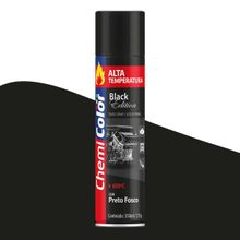 Tinta Spray Alta Temperatura 600°C Chemicolor Preto Fosco