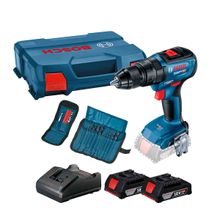 Furadeira/Parafusadeira de Impacto 1/2" GSB 18V-50 Bosch com 23 Acessórios, 2 Baterias, Carregador e Maleta