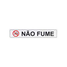 Placa de Sinalização em PS 5x25cm  Não Fume Sinalize