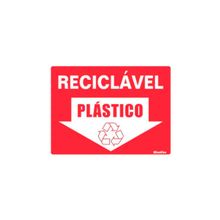 Placa de Sinalização em PS 15x20cm Plástico Reciclável Sinalize