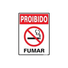 Placa de Sinalização em PS 15x20cm Proibido Fumar Sinalize