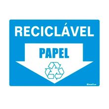 Placa de Sinalização em PS 15x20cm  Reciclável Papel Sinalize