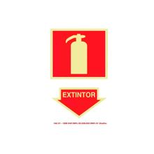 Placa de Sinalização Fotoluminescente 20x30cm Extintor Sinalize