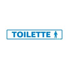 Placa de Sinalização em PS 5x25cm Toilette Masculino Sinalize