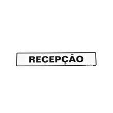 Placa de Sinalização em PS 5x25cm Recepção Sinalize