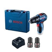 Furadeira/Parafusadeira de Impacto 3/8" 12V-30 Bosch com 2 Baterias, Carregador e Maleta