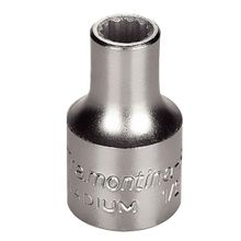 Soquete Estriado Encaixe 1/2" x 11mm em Aço Cromo Vanádio Tramontina Pro