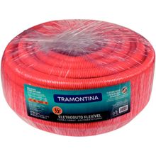 Eletroduto Corrugado Reforçado pvc 50m Tramontina Laranja 20 mm - 1/2"