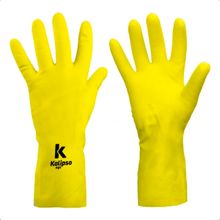 Luva Latex Super Silver Kalipso Amarela P