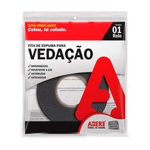 Fita Espuma Vedação Adere Cinza 19MMX5M