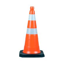 Cone Sinalizador para Obra Tipo II com Base Kteli Laranja