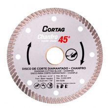 Disco Corte Diamantado Turbo Chanfro 45° Cortag