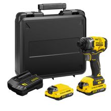 Parafusadeira de Impacto 1/4" SBI810 Stanley com 2 Baterias, Carregador e Maleta