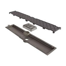 Ralo Linear Oculto Seco com Saída Central Novii 50cm