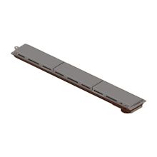 Ralo Linear Seco com Grelha Cinza e Saída Lateral 75cm Novii