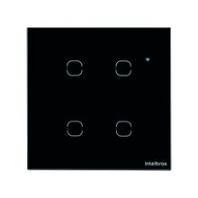 Interruptor Smart 4 Teclas Wi-fi Touch Preto Intelbras