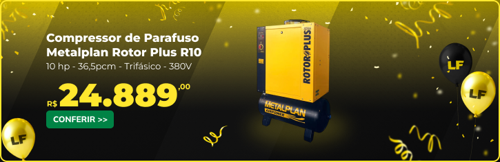 Compressor de Parafuso Metalplan Rotor Plus LF
