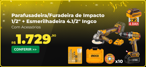 Parafusadeira/Furadeira de Impacto + Esmerilhadeira Ingco LF