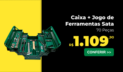 Caixa + Jogo de Ferramentas com 70 Peças Sata LF
