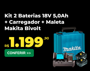 Kit 2 Baterias + Carregador Bivolt + Maleta Makita LF
